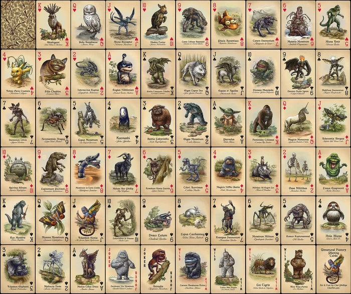 Unnatural History Playing Cards Playing Cards by ChetArt