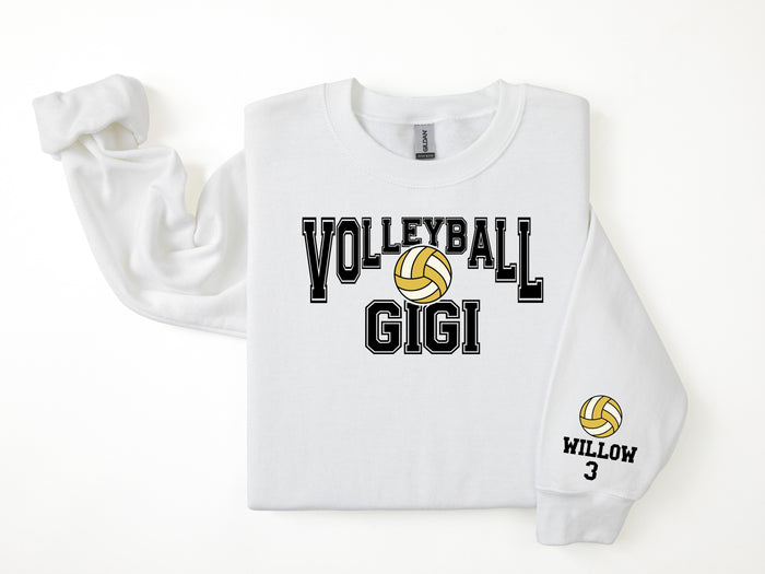 Volleyball Personalized Sweatshirt for Mom, Dad or Family Supporters