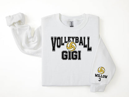 Volleyball Personalized Sweatshirt for Mom, Dad or Family Supporters