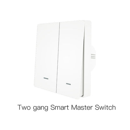 White / 2 Gang Master Switch