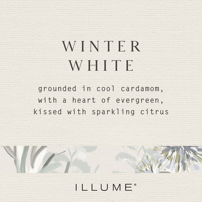 Winter White Large Boxed Crackle Glass Candle - Illume Candles - 46284333000