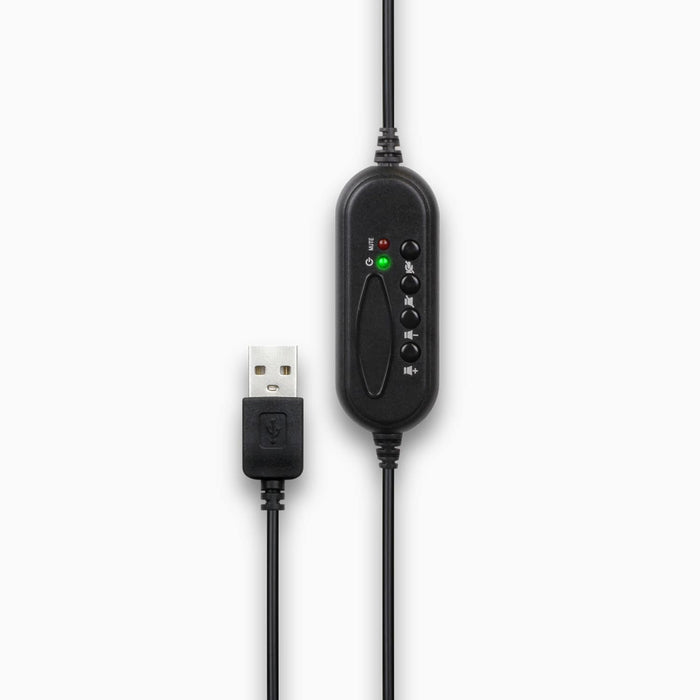 Aluratek Wired USB Stereo Headset Noise Reducing Mic In-line Controls